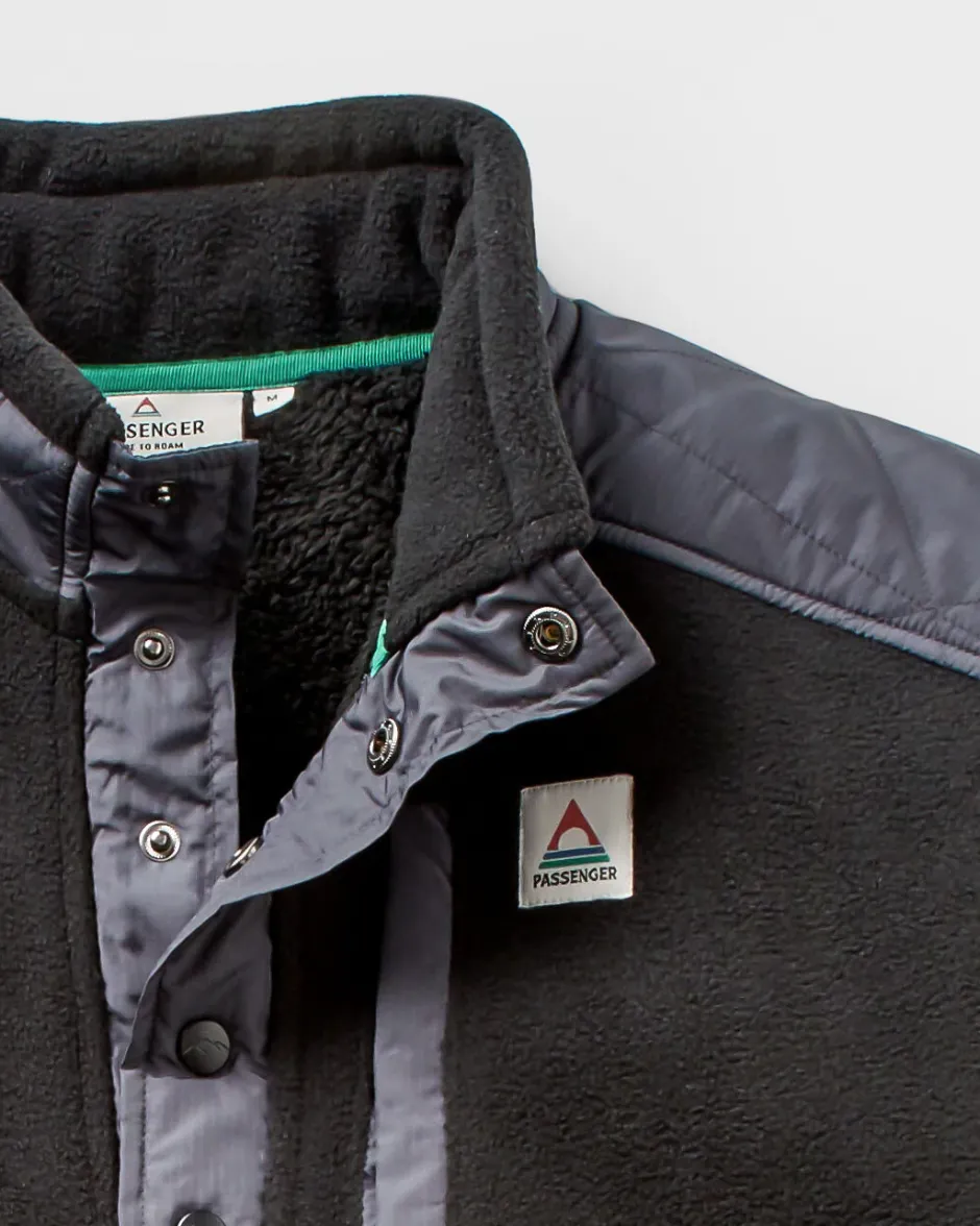 Fleece|Fleece>Passenger Solace Recycled Sherpa-Lined Polar Fleece Black