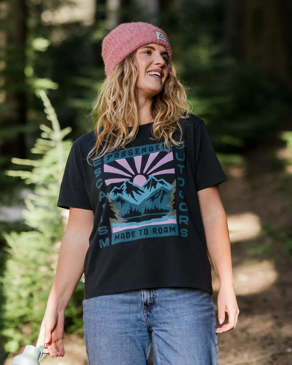 Tops & T-Shirts>Passenger Solitude Recycled Cotton Oversized T-Shirt Black