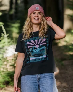 Tops & T-Shirts>Passenger Solitude Recycled Cotton Oversized T-Shirt Black
