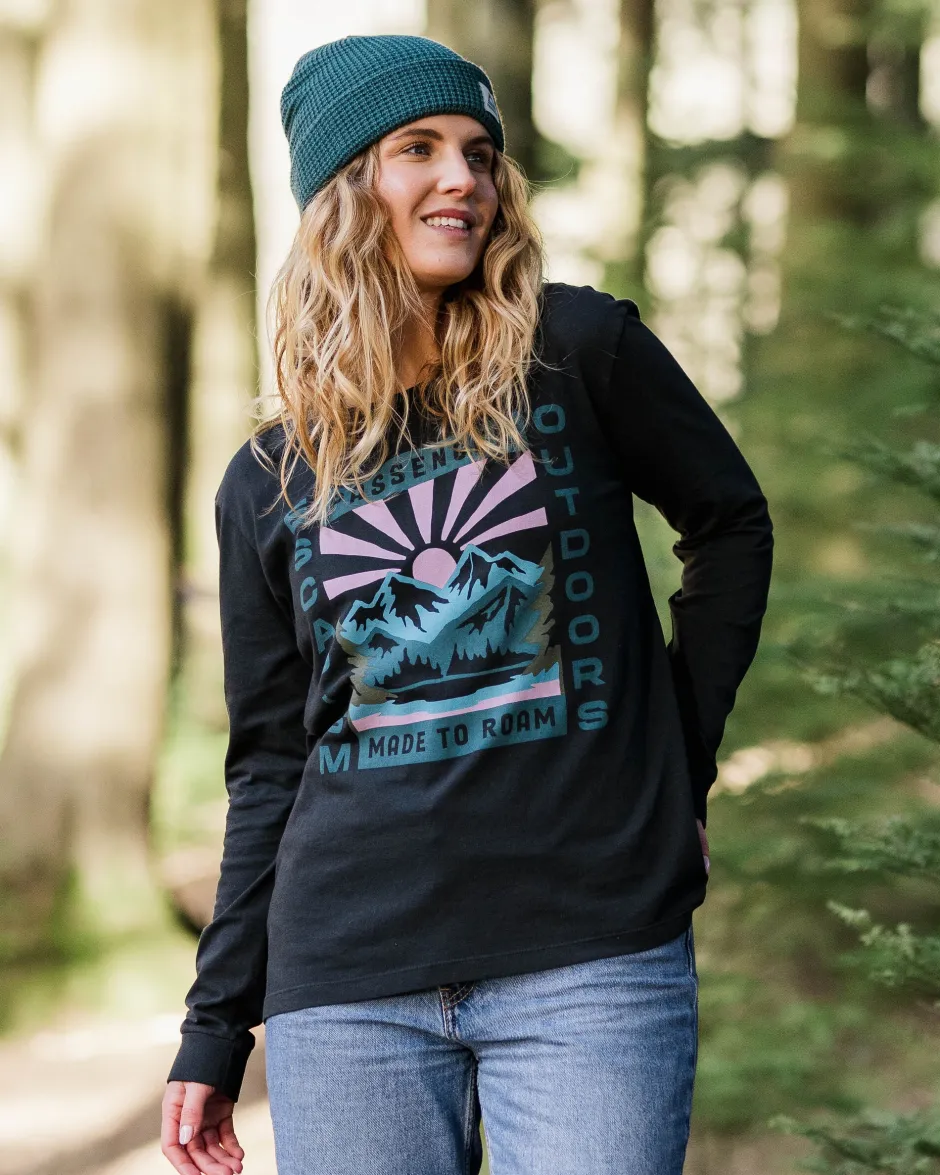 Tops & T-Shirts>Passenger Solitude Recycled Cotton Oversized LS T-Shirt Black