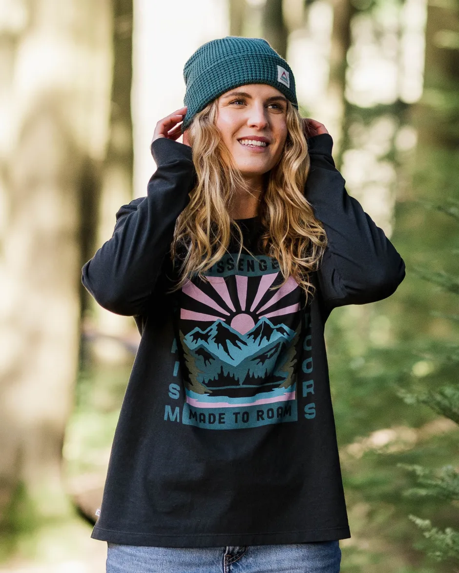 Tops & T-Shirts>Passenger Solitude Recycled Cotton Oversized LS T-Shirt Black