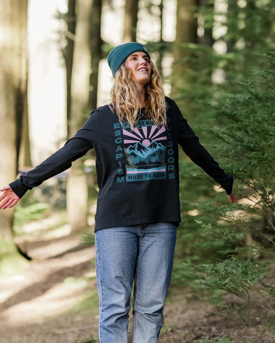 Tops & T-Shirts>Passenger Solitude Recycled Cotton Oversized LS T-Shirt Black
