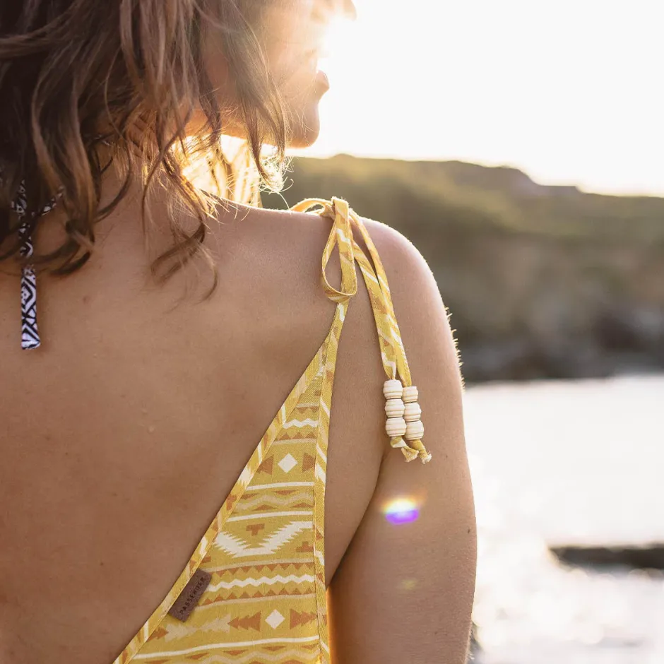 Jumpsuits & Playsuits|Dungarees & Pants>Passenger Spirit Jumpsuit Ochre Yellow Sol