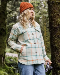Shirts>Passenger Stella Organic Cotton LS Shirt Surf Spray Check