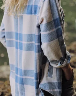 Shirts>Passenger Stella Organic Cotton LS Shirt Provincial Blue Check