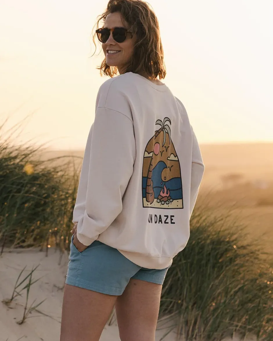 Hoodies & Sweatshirts|Women's Outlet>Passenger Sundaze Recycled Cotton Sweatshirt Birch