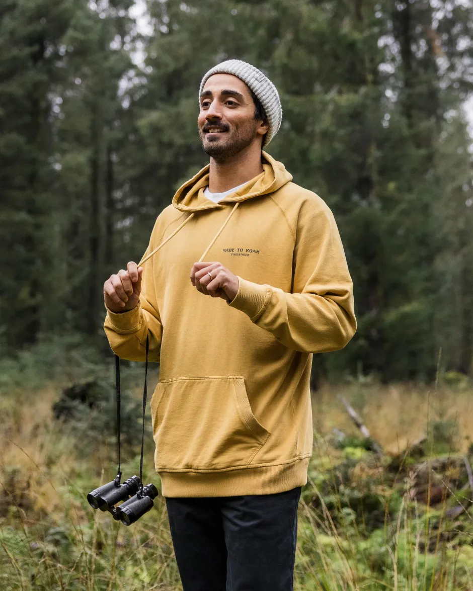 Hoodies & Sweatshirts|Men's Outlet>Passenger Sundown Recycled Cotton Hoodie Mustard Gold
