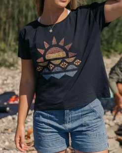 Tops & T-Shirts>Passenger Sunray Recycled Cotton T-Shirt Black