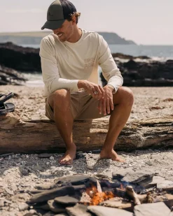 T-Shirts & Tank Tops|Men's Outlet>Floris van Bommel Sunrise Recycled Cotton Ls T-Shirt Milky Marl