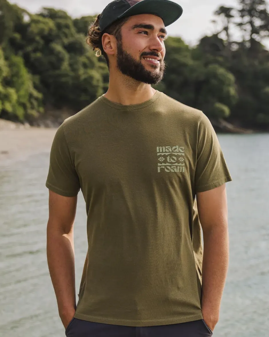 T-Shirts & Tank Tops|Men's Outlet>Floris van Bommel Sunrise Recycled Cotton T-Shirt Loden Green
