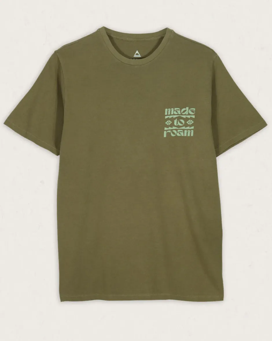 T-Shirts & Tank Tops|Men's Outlet>Floris van Bommel Sunrise Recycled Cotton T-Shirt Loden Green