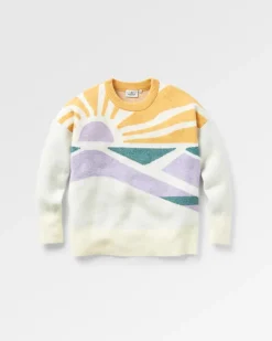 Knitwear|Winter Road Trip Essentials>Passenger Sunsets Recycled Knitted Jumper Marshmallow