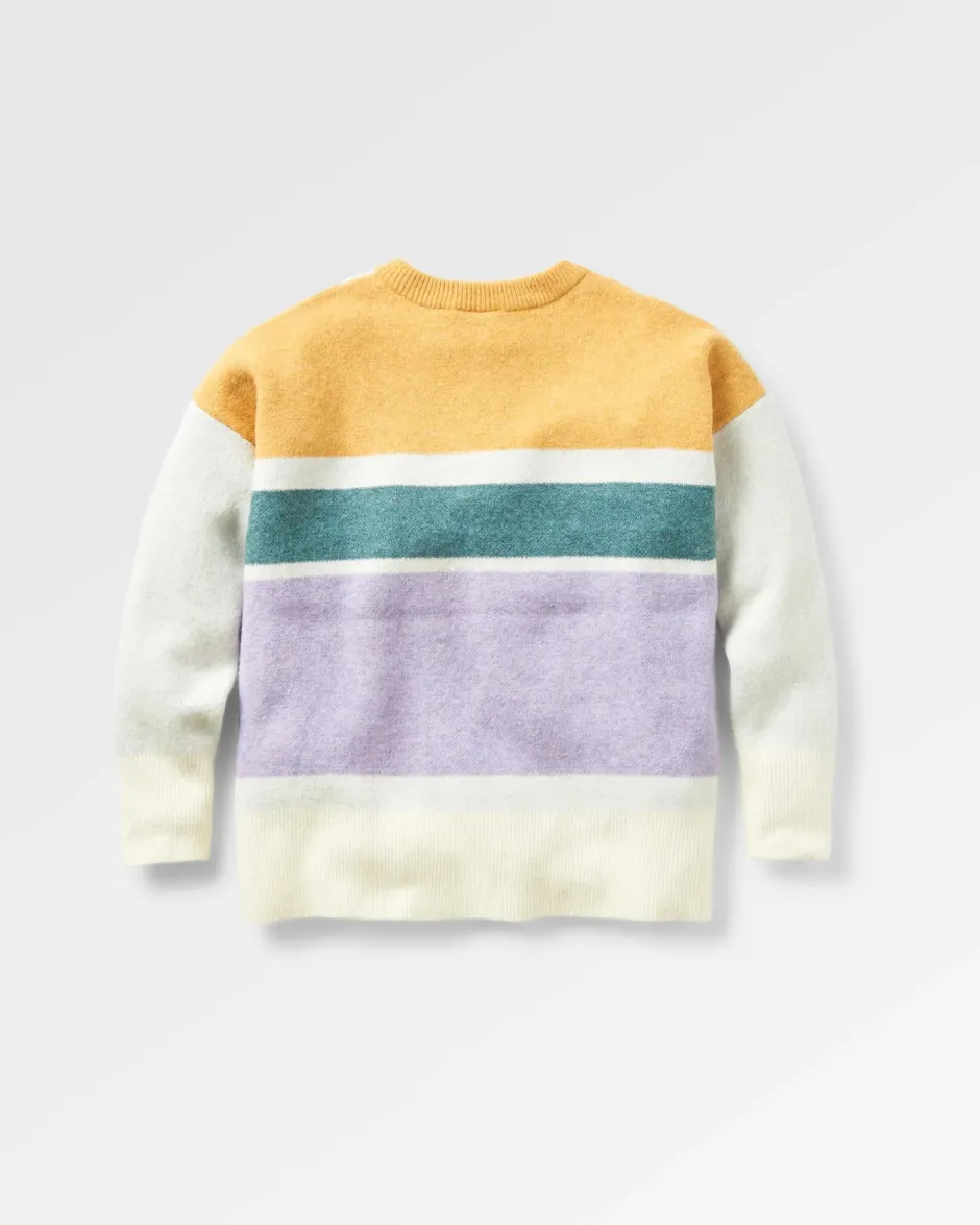 Knitwear|Winter Road Trip Essentials>Passenger Sunsets Recycled Knitted Jumper Marshmallow