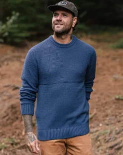 Knitwear|Men's Outlet>Passenger Swell Knitted Jumper Dark Denim
