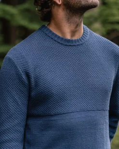 Knitwear|Men's Outlet>Passenger Swell Knitted Jumper Dark Denim