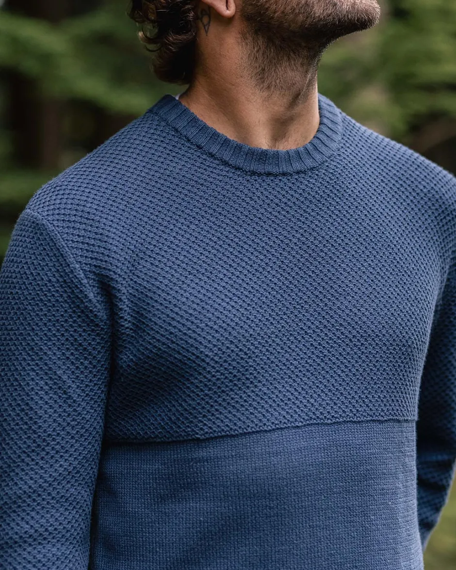 Knitwear|Men's Outlet>Passenger Swell Knitted Jumper Dark Denim