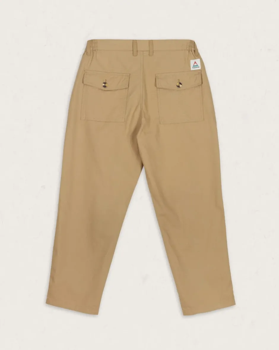 Pants|Men's Outlet>Floris van Bommel Timeless Organic Cotton Crop Pants Biscuit