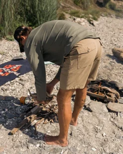 Shorts|Men's Outlet>Floris van Bommel Timeless Organic Cotton Short Biscuit