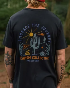 T-Shirts & Tank Tops|Men's Outlet>Passenger Tizana Recycled Cotton T-Shirt Black