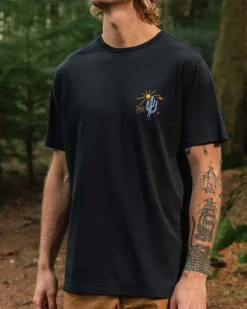 T-Shirts & Tank Tops|Men's Outlet>Passenger Tizana Recycled Cotton T-Shirt Black