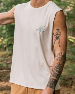 Men's Outlet|Men's>Floris van Bommel Tizana Recycled Cotton Vest Milky Marl