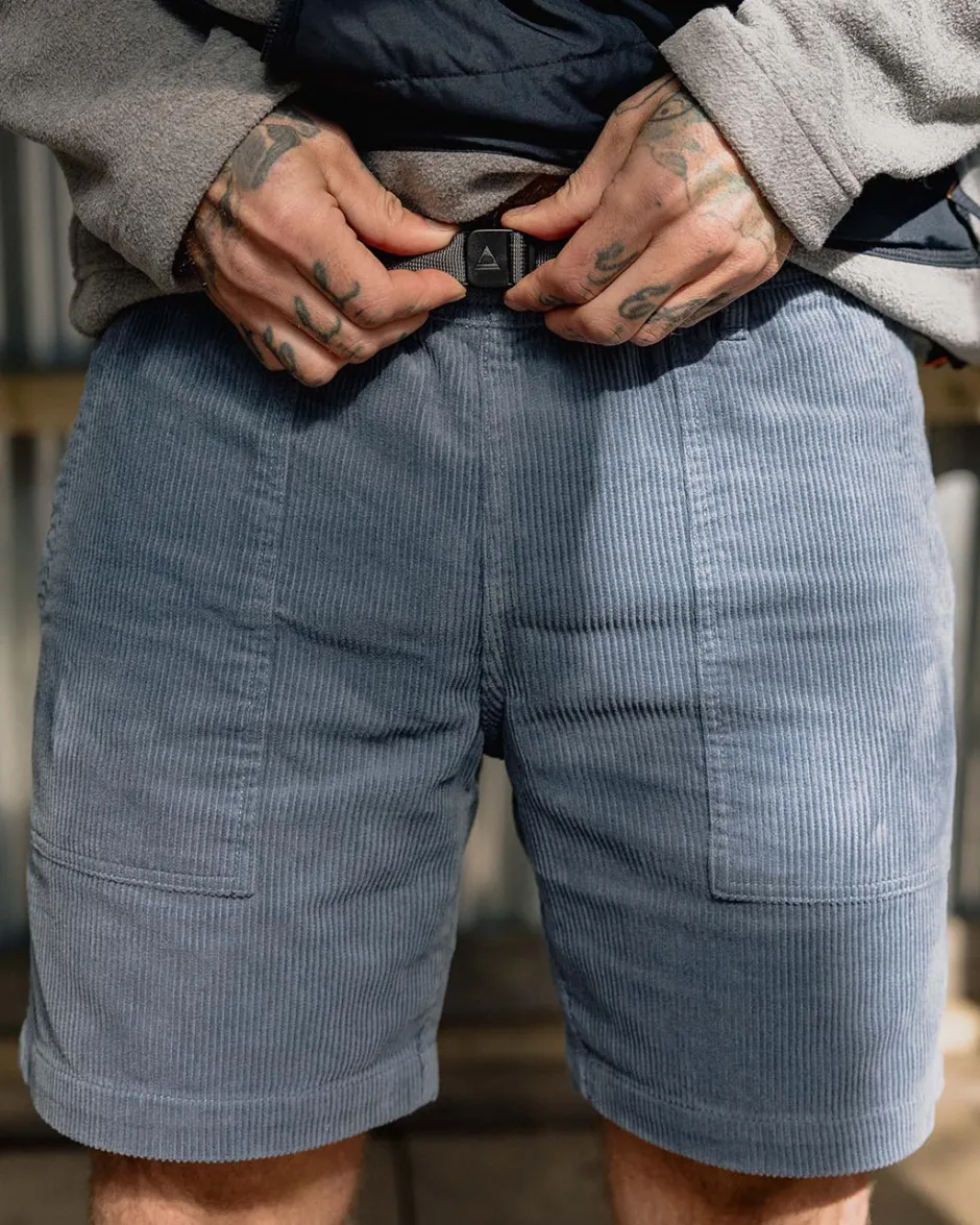 Shorts|Best Sellers>Floris van Bommel Topanga Cord Shorts Stone Blue