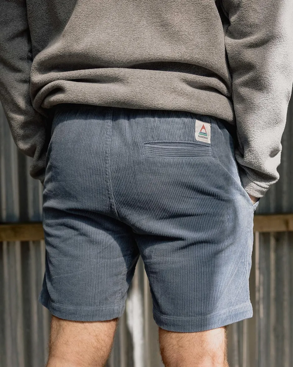 Shorts|Best Sellers>Floris van Bommel Topanga Cord Shorts Stone Blue