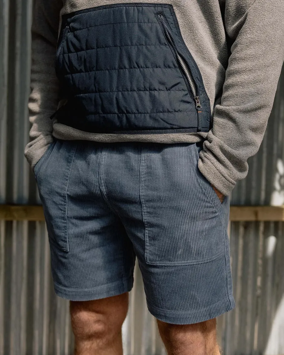 Shorts|Best Sellers>Floris van Bommel Topanga Cord Shorts Stone Blue