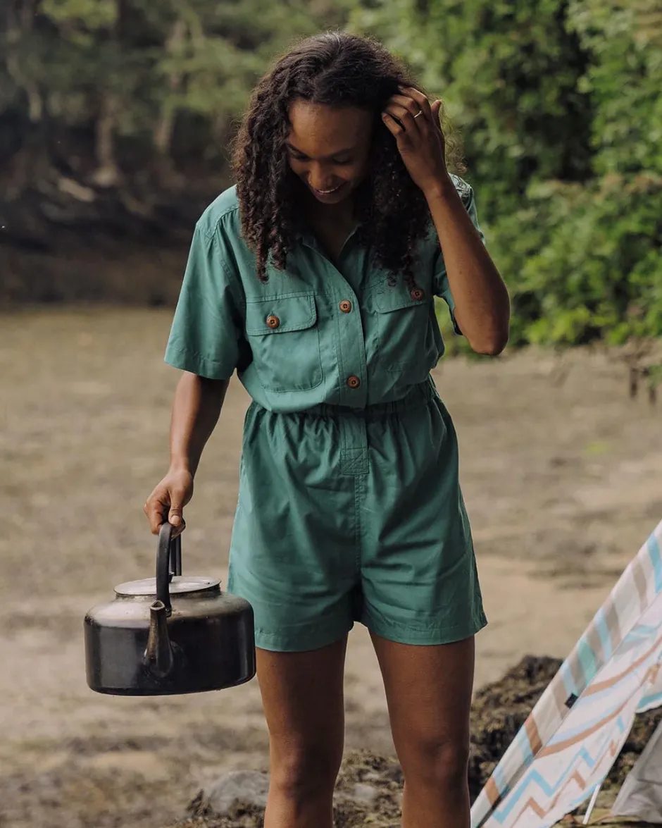 Shorts|Jumpsuits & Playsuits>Passenger Topaz Short Boiler Suit Deep Sea