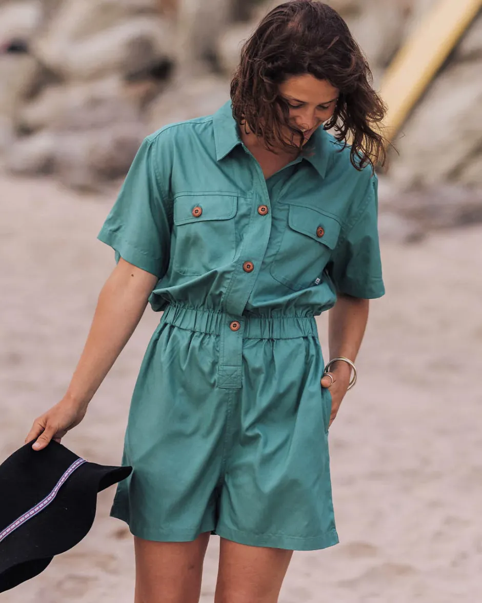Shorts|Jumpsuits & Playsuits>Passenger Topaz Short Boiler Suit Deep Sea