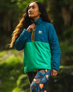 Water Resistant|Insulated>Passenger Trace Recycled Thermore® Insulated Jacket Corsair Blue/ Jungle Green