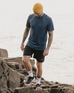 T-Shirts & Tank Tops|Activewear>Floris van Bommel Trail Recycled Active T-Shirt Dark Denim