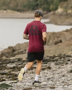 T-Shirts & Tank Tops|Activewear>Passenger Trail Recycled Active T-Shirt Wine