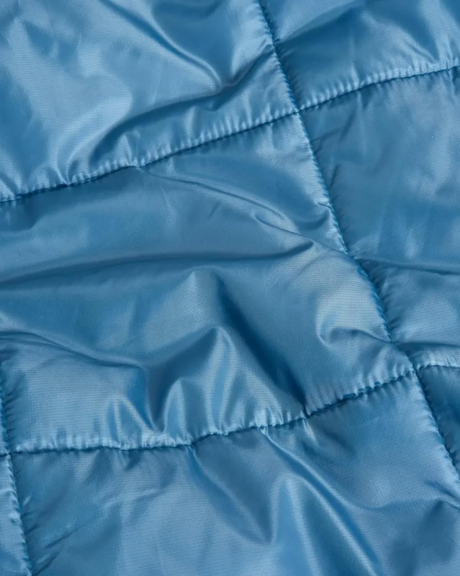 Accessories|Blankets>Floris van Bommel Travel Recycled Ripstop Blanket Washed Blue