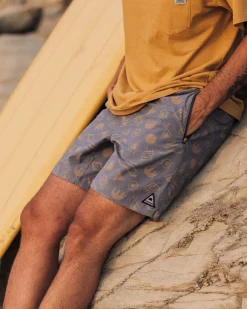 Shorts|Men's Outlet>Floris van Bommel Traveller Organic All Purpose Short Abstract Dark Denim