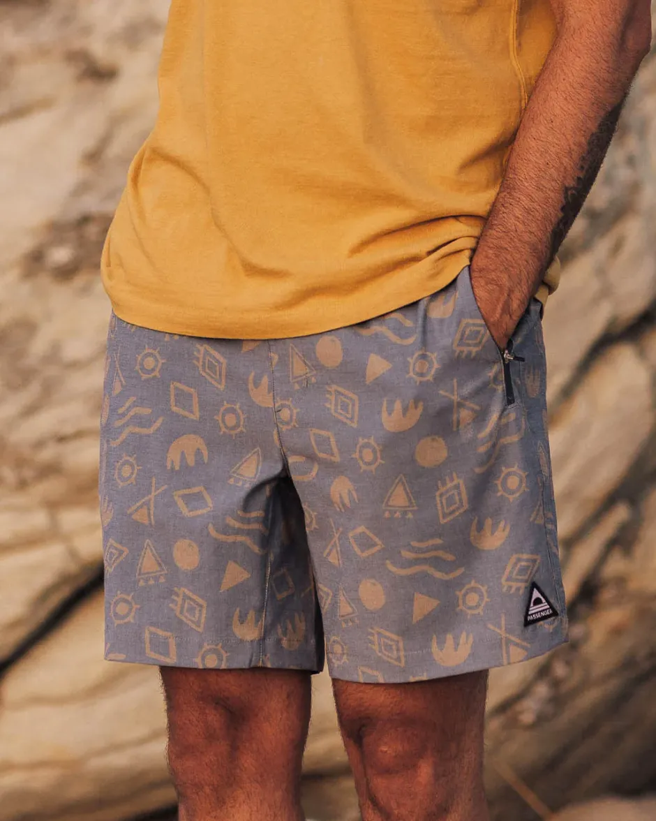 Shorts|Men's Outlet>Floris van Bommel Traveller Organic All Purpose Short Abstract Dark Denim