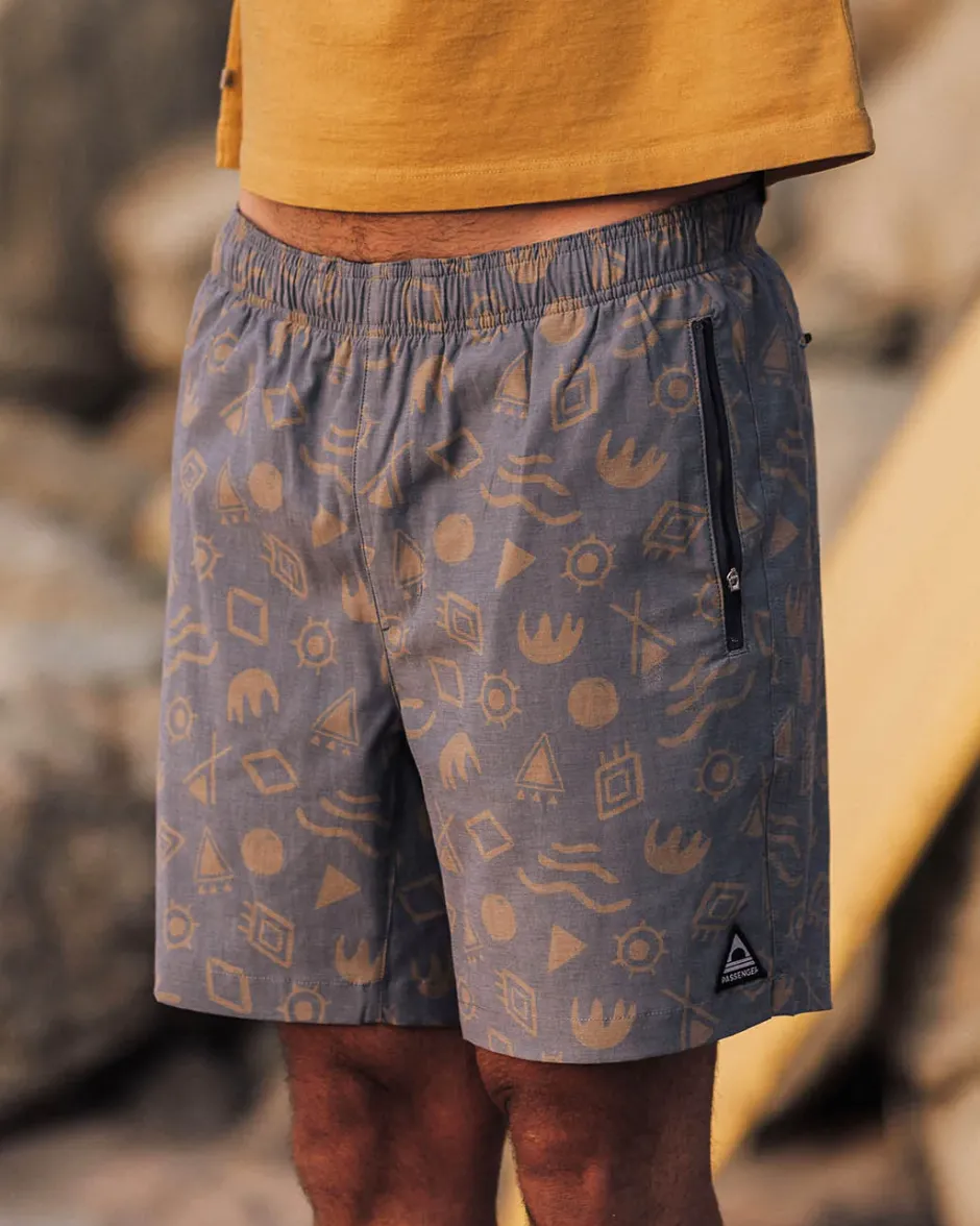 Shorts|Men's Outlet>Floris van Bommel Traveller Organic All Purpose Short Abstract Dark Denim