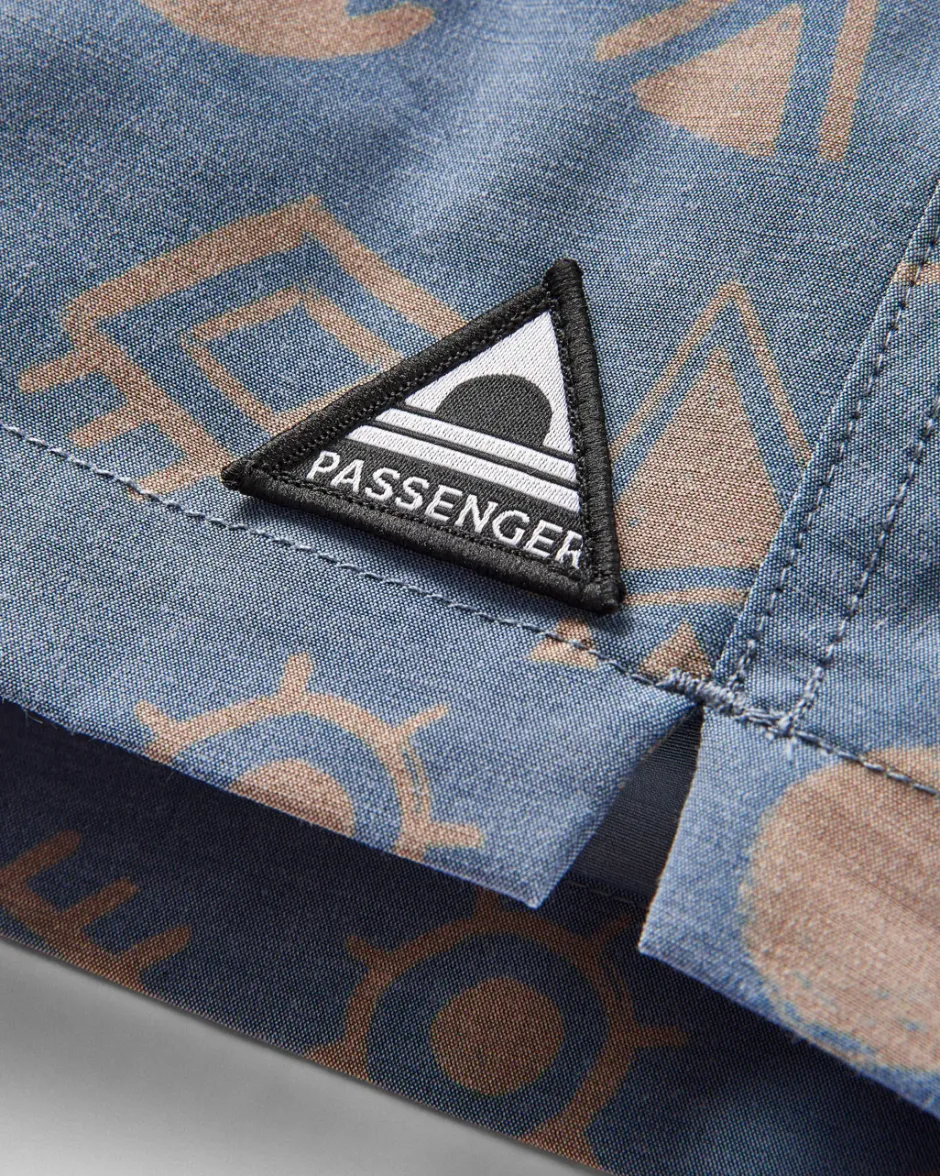 Shorts|Men's Outlet>Floris van Bommel Traveller Organic All Purpose Short Abstract Dark Denim