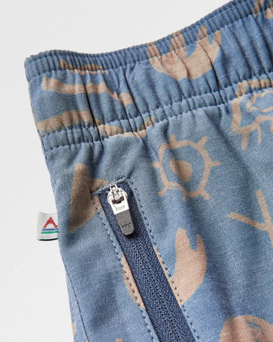 Shorts|Men's Outlet>Floris van Bommel Traveller Organic All Purpose Short Abstract Dark Denim