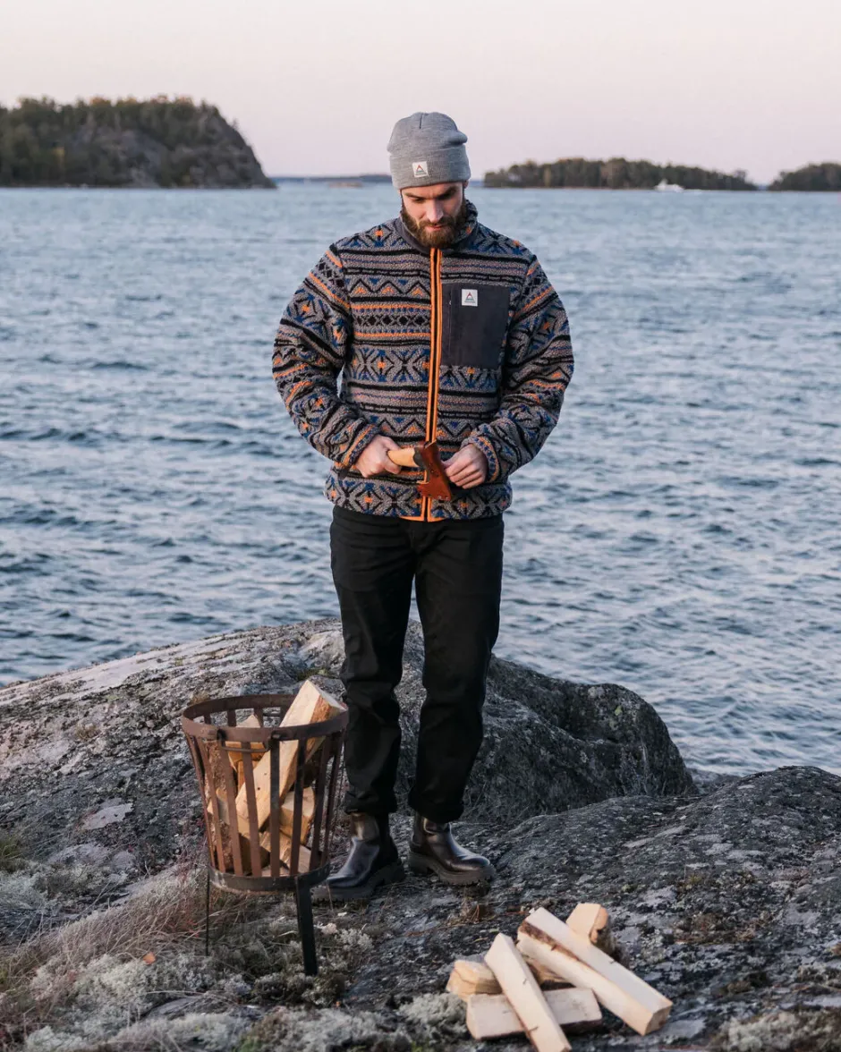 Fleece|Fleece>Passenger Trekker Recycled Deep-Pile Sherpa Fleece Nordic Geo Grey