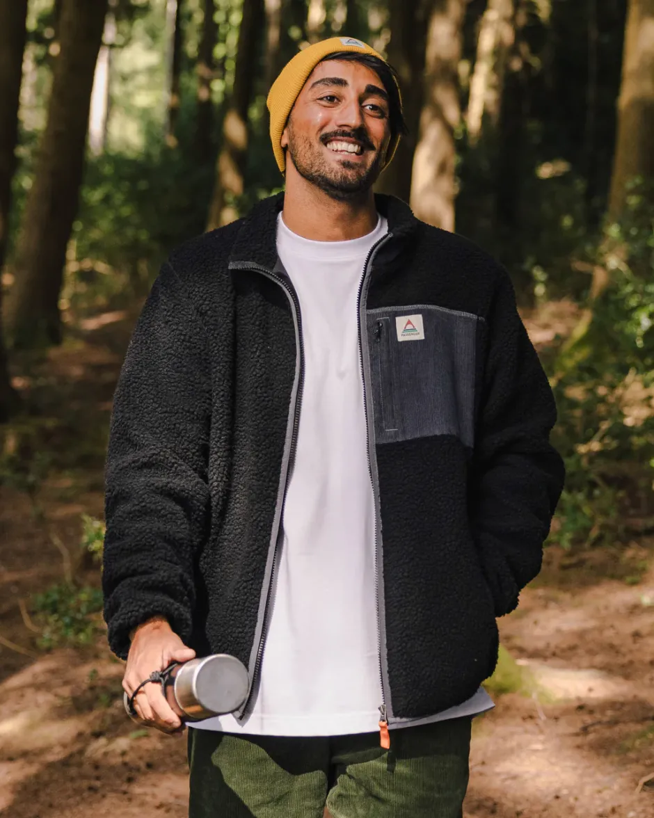 Fleece|Fleece>Floris van Bommel Trekker Recycled Deep-Pile Sherpa Fleece Black