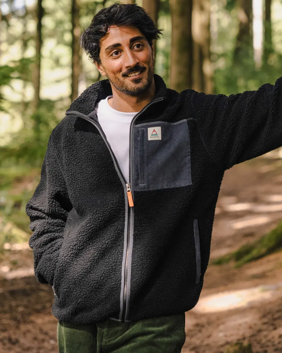 Fleece|Fleece>Floris van Bommel Trekker Recycled Deep-Pile Sherpa Fleece Black