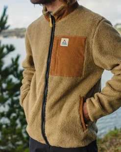 Fleece|Fleece>Floris van Bommel Trekker Recycled Deep-Pile Sherpa Fleece Biscuit