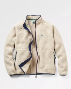 Fleece|Fleece>Floris van Bommel Tripper 2.0 Full Zip Recycled Sherpa Fleece Oatmeal