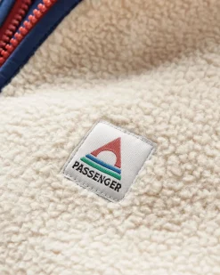 Fleece|Fleece>Floris van Bommel Tripper 2.0 Full Zip Recycled Sherpa Fleece Oatmeal