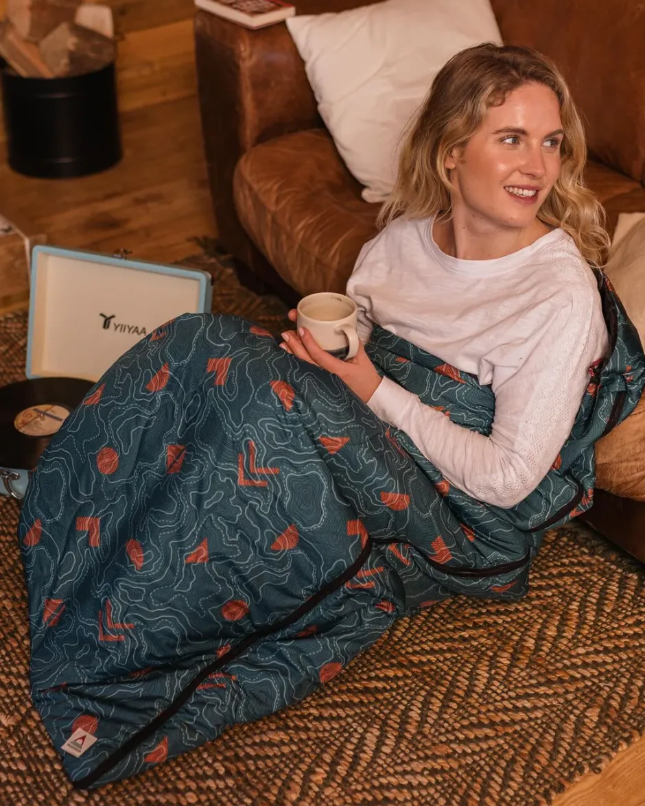 Accessories|Blankets>Passenger Twilight Recycled Sleeping Bag Mediterranean Map