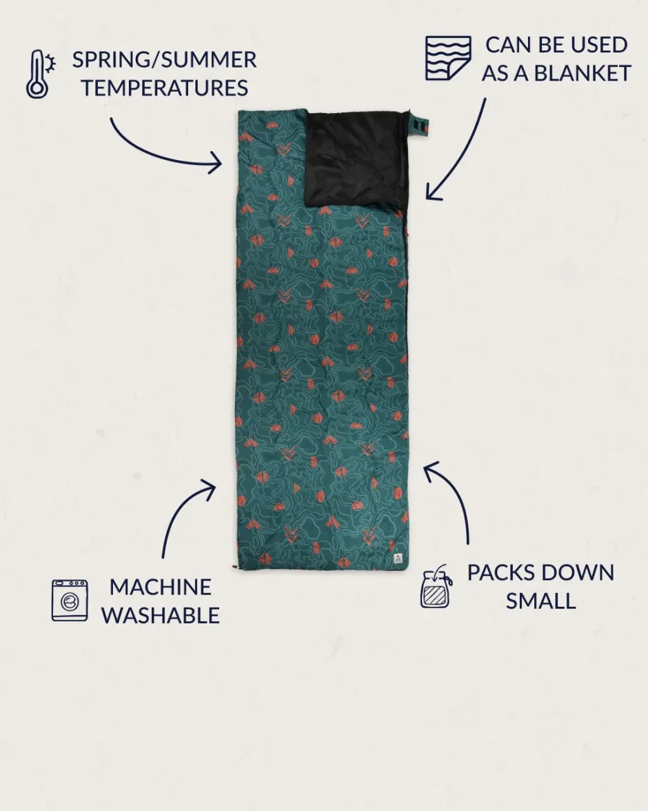 Accessories|Blankets>Passenger Twilight Recycled Sleeping Bag Mediterranean Map