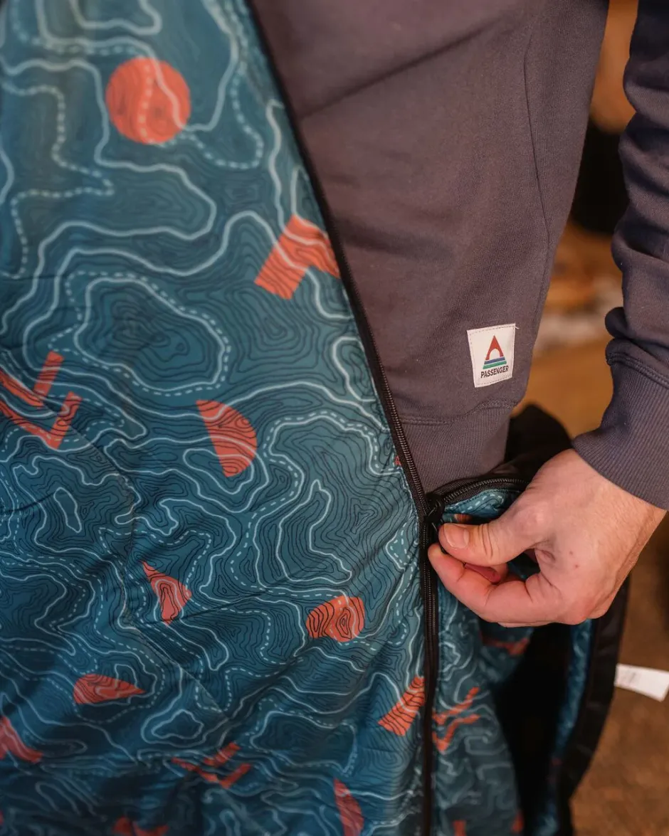 Accessories|Blankets>Passenger Twilight Recycled Sleeping Bag Mediterranean Map