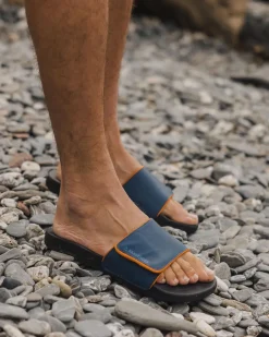 Flip Flops & Sandals|Flip Flops & Sandals>Floris van Bommel Vancity Slider Dark Denim