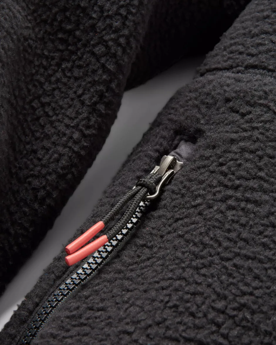 Fleece|Fleece>Floris van Bommel Ventura 1/2 Zip Recycled Sherpa Fleece Black